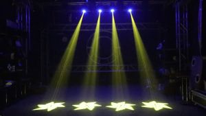 ไฟเวที 30W ไฟหน้าแบบเคลื่อนย้ายได้ พร้อมแถบแสง ไฟหมุน แสงเอฟเฟกต์ แสงเลเซอร์