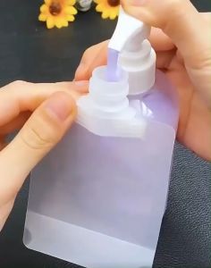 Travel Size Storage Bottle Portable Lotion Pouch / Reusable Liquid Storage Refill Bag