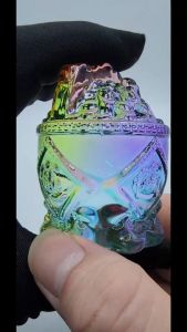 (SG Seller Ready Stocks) Glazed Glass Colorful Pot of Gold Ornament 6.4+cm 琉璃彩色一桶金摆件 6.4+厘米