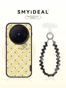 Smyideal | Magnetic Unique Phone Case for Vivo X300 Pro Yellow Grid Dots