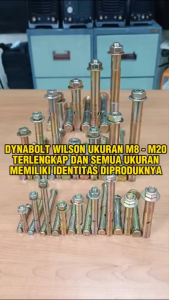 WILSON Dynabolt 1 Pak Baut Beton Tanam Semua Ukuran / Dinabol / Dynabol Wilson Berkualitas