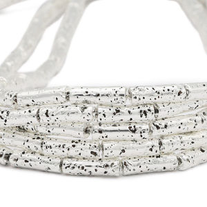 13x4mm Long Cylinder Lava Natural Stone Rose Gold Color Plated Bronze Round Spacer Loose Beads For Jewelry Making Diy Bracelets