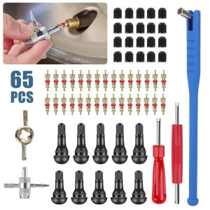 69Pcs Tire Valve Stem Repair Installation Tool Kit Specialized Puller Tools Complete Solution For Tubeless Tires On Cars