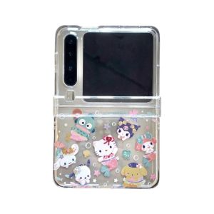 Mermaid Sanrio Huawei PuraX Phone Case Foldable Screen Full Cover Protection Anti-Fall Creative Cute Cartoon Style Acrylic Shell