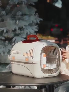 Cat Bag Cat travel suitcase Pet Aviation Box Portable Outdoor Car Air checked in Cat and Dog Cage Pet Box Space Box