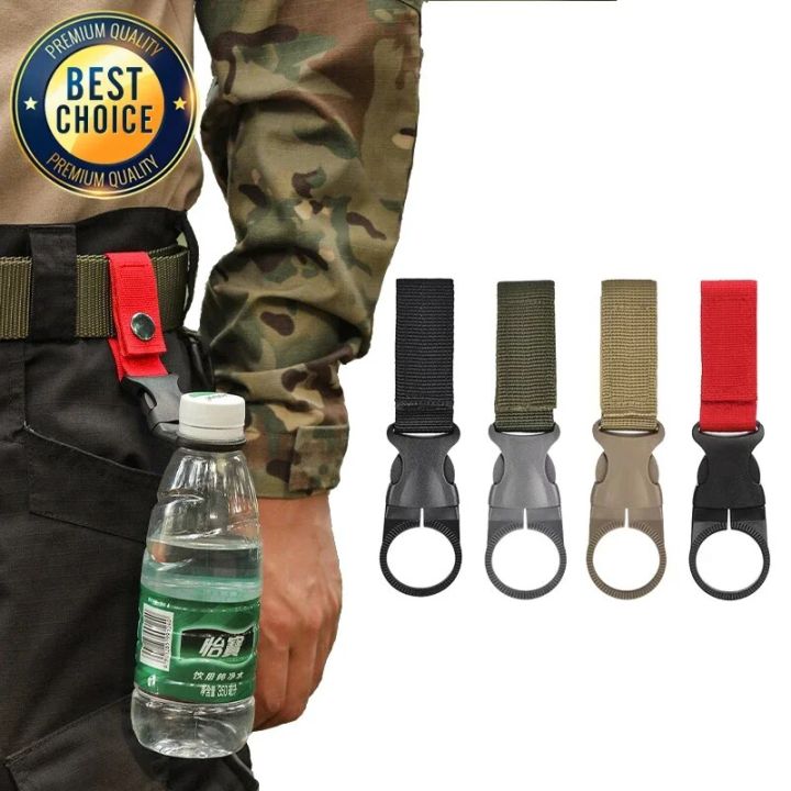 Webbing Buckle Hook Water Bottle Holder Clip Outdoor Military Nylon EDC ...