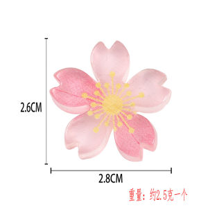 Luminous Cherry Blossom Colorful Flower DIY Resin Hairpin Brooch Decoration Mobile Phone Case Accessories Fashion Jewelry