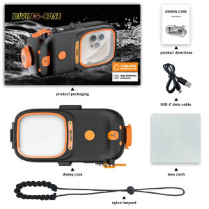 IP68 15-meter Universal Diving Case Professional Athlete Snorkeling Box for One Plus 15 15R 15T 14 13 12 11 10 9 Nord CE 6 Turbo 5 4 3 Lite
