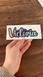 STIKER NAMA HOLOGRAM CUSTOM BISA REQUEST STIKER NAMA