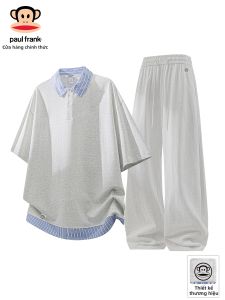 Paul Frank | Bộ Đồ Nam 2 Món: Áo Polo và Quần Dài Tạo Ảnh Giả