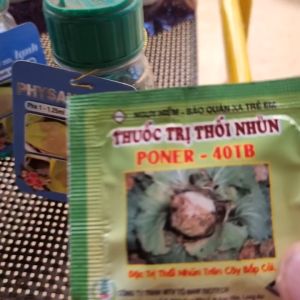 bộ thuốc combo trị thối nhũng phisan + viên sủi poner giúp cây phòng thối nhũng và làm khô vết thối hiệu quả