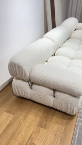 [PRE-ORDER] Modern Tufted Fabric Mario Bellini Sofa L-Shaped Modular Sectional Set for Living Room Home Designs Settee Furniture