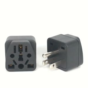 WY-6 Universal Travel Adapter IEC Type I Plug Two Flat Plugs Power Converter For Most Mobile Phones