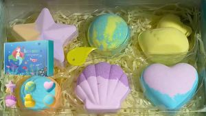 Bath Fizz for Kids Mixed Shapes Moisturizing Fizzy Balls for Relaxing Spa Gift Set for Birthdays Aromatherapy Bubble Bath