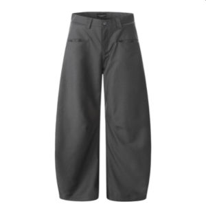Sunday MKCLOT American High-End Feeling Knife Edge Casual Black Wide Leg Pants Men Women Loose Fit Zipper mid Waist