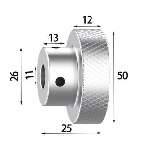Knurled Manual Handwheel