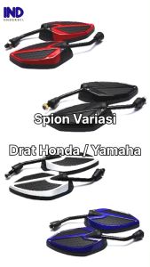 Spion Variasi Model Demak Honda Yamaha Beat Lama Old eSP Street K1A Deluxe Vario Scoopy Spacy Revo Grand Supra Tiger CB Blade Mio Lama J Soul GT Sporty M3 Z S Vega X-Ride Fino Jupiter Kaca Sepion Putih Merah Biru Hitam