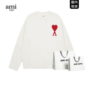 เสื้อสเวตเตอร์ถักหลวมๆ สีแดง ปักลายหัวใจ สำหรับผู้ชายและผู้หญิง ฤดูหนาว แฟชั่นลำลอง เสื้อผ้าทำงาน ฤดูใบไม้ผลิ 2024