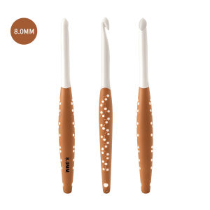 1pcs Ergonomic Soft Handle Crochet Hook Cherry Two Color Knitting Needles 6-12mm DIY Wool Weave Knitting Crochet Tools Crafts