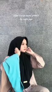 Husna Hijab Instan Marwah Size L Jersey Premium Zara Jilbab Bergo Pet Daily Dewasa By BILQEEZ STORE