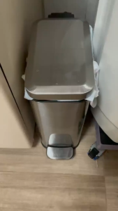 Livora Navi Stainless Steel Pedal Dustbin With Lid / Slim Rubbish Bin / Kitchen Toilet Small Trash Bin