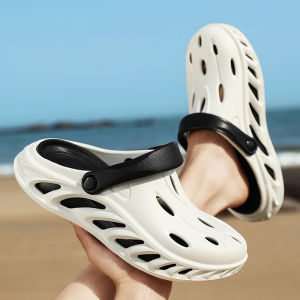 Summer Mens Sandals Anti-Slip Soft Bottom Breathable Slip-On Beach Shoes Couples Comfortable Clog Style Slippers