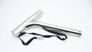 RYSJM | 2pcs Marine Fishing Rod Holder Outrigger 316 Stainless Steel Inclined Legs Rod Rests Silver Polished For Yacht Boat Accessories