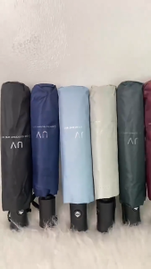UV-protected automatic folding umbrella waterproof windproof large canopy for rain protection