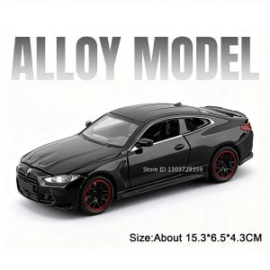 1:32 M4 320I Simulation Car Model Toys Metal Diecast Doors Opened Sound Light Pull Back Rubber Tires Ornament Vehicles for Kids