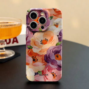 Watercolor Floral For iPhone 17 16 15 14 13 Pro Max Air 17e Hard tpu Bumper Cover Coque Case Blank