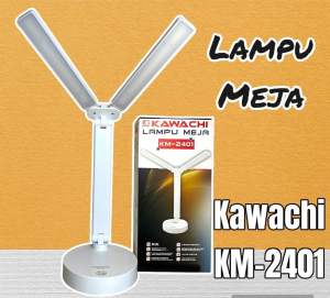 Lampu Meja Kawachi 2 Cabang 40pcs SMD LED (5730) ACDC Dengan Layar Sentuh 3 Warna Cahaya KM 2401