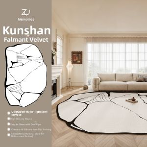 ZHUOYI | Irregular Shape Waterproof No-Care Washable Carpet Mat