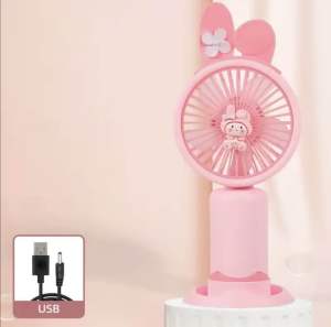 Sanrio Kipas Angin Mini Fan Karakter Motif Lucu Hellokitty Kuromi Melody Cinamoroll