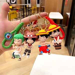 Gantungan Kunci 海贼王钥匙扣 One Piece Cute Anime Keychain 可爱卡通创意挂件吊饰 Bag Charm Keyring Figure Accessory