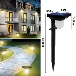 NEWSTYLE | Solar Lights Outdoor Garden Solar Powered Wall Lamp Waterproof Motion Sensor Pathway Light Landscape Path Yard Backyard Lawn