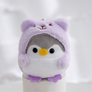 4Colors - 8CM Approx. Little IN HAT Penguin Plush Stuffed Animal Toy  Key Chain  BAG Pendant Plush Charm Doll