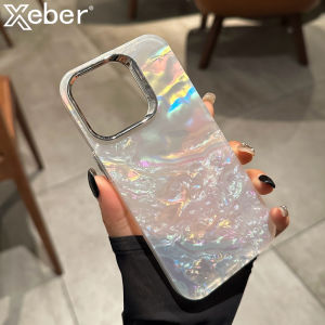 Luxury Glitter Laser Colorful Dreamy Shell Pattern Case For iPhone 16 15 12 13 14 Pro Max Smooth Shiny Clear Protection Cover
