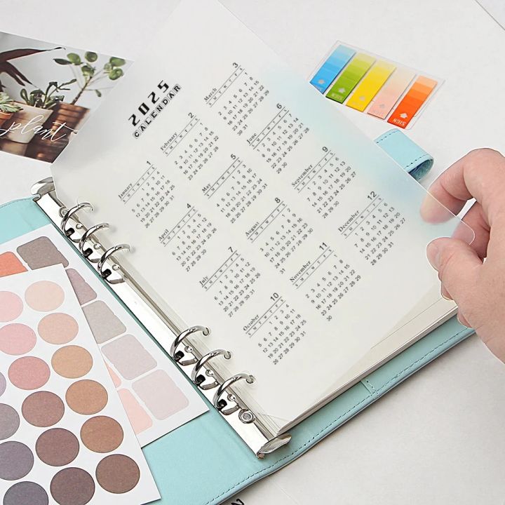 2025 Calendar PP Divider A5 A6 Loose Leaf Notebook Planner Index Sheet