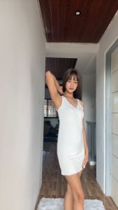 ClothingHub RED PLAIN Minimalist Scoopback Dress Fit from small to Large