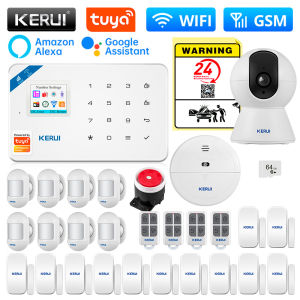 Kerui | KERUI 2G WIFI GSM Alarm Security System  W181 Wireless Home Alarm Tuya Smart Burglar Alarm for House Protection Motion Sensor