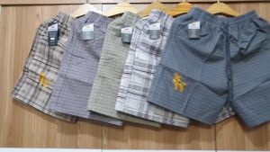 [HCM] Quần Đùi Nam Kaki Kẻ Sọc Caro Ngắn Vải Mỏng Mịn Trung Niên Mặc Nhà SUNMEN Size Từ 50kg - 85kg