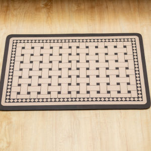 พื้นรองเท้าห้องน้ำดีไซน์เรขาคณิตแบบหรูหรา พื้นรองเท้าดูดซับน้ำสำหรับประตูห้องน้ำและห้องน้ำในบ้าน สไตล์เรียบง่าย วัสดุที่ทนทาน