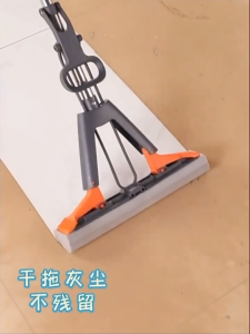 ไม้ม็อบ หัวฟองน้ำ ไม้ถูพื้นรีดน้ำ ฟองน้ำถูพื้น PVA ด้ามอลูมิเนียม ช่วยดูดซับน้ำ