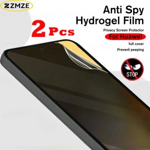2PCS Privacy Hydrogel Film for Huawei Pura 80 Ultra 80 Pro Max Mate 50 Pro 70 Air Screen Protect Anti-Scratch Anti-Spy Soft Film