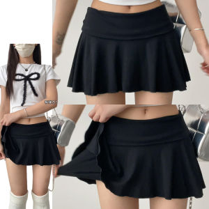 Váy Ngắn Chữ a Màu Đen Mùa Hè 2025 Phong Cách Mới Cho Nữ Quần Tennis Thể Thao Thường Ngày Váy Ngắn Xếp Ly