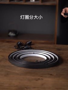 Đèn LED vòng Tròn size 30-35-40 Phụ Kiện Trang trí Decor Lũa Bàn Thờ Kệ Đèn Tượng Phong Thủy