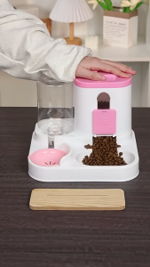 2in 1 Cat Food Dispenser Water Food Integrated Fully Automatic Cat Food Feeding and Water Dispenser Cute Water Dispenser