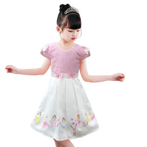 TWO MIX Baju Anak Perempuan - Dress Anak Cewek Motif Princess Digital Print Usia 1-12 Tahun 4247