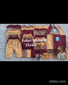 35pcs Paket Premium Perlengkapan Baju Celana Bayi Topi Sarung Tangan Kaki Popok Bedong Bayi Baru Lahir 0-12 Bulan Combo Mix Turkis SNI Sale 9.9
