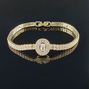 2023 new gold color princess bracelet bangle for women anniversary gift jewelry wholesale moonso s8249